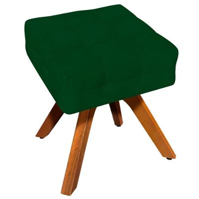 Puff Decorativo Base Giratória Karen Suede Verde - Gran Belo