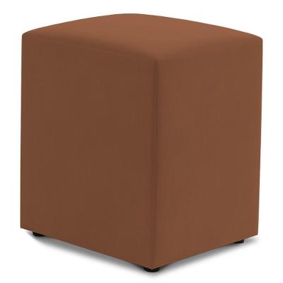 Puff Decorativo Sala De Estar Quadrado 36x47cm Veludo Terracota - Desk Design