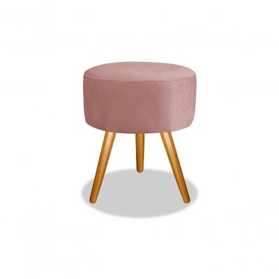 Puff Puf Banqueta Para Maquiagem E Sala De Estar Rosê