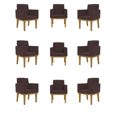 Kit 9 Poltronas Reforçada marrom