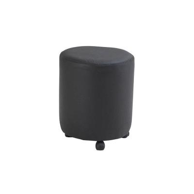Puff Cirius Rodízios Plástico Corano Preto