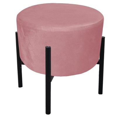 Puff Iron Suede Base Palito D´rossi Rose