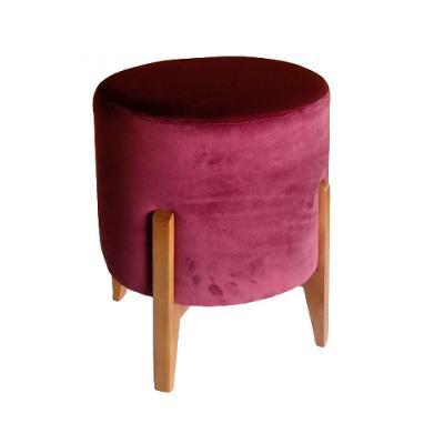 Puff Redondo Luxo Várias Cores Pés Mel 0134