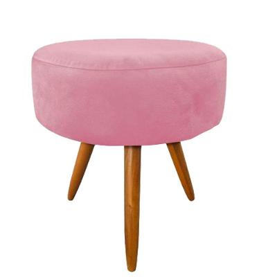 Puff Banqueta para Maquiagem E Sala de Estar Rosê