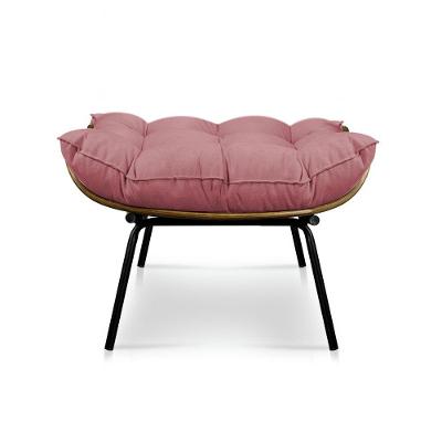Puff Costela Suede Base Metal Rose