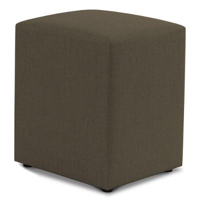 Puff Decorativo Sala De Estar Quadrado 36x47cm Linho Cacau - Desk Design