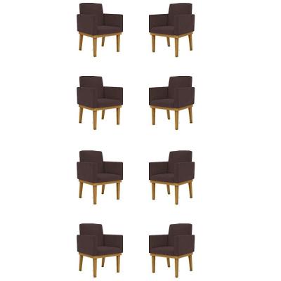 Kit 8 Poltronas Reforçada marrom