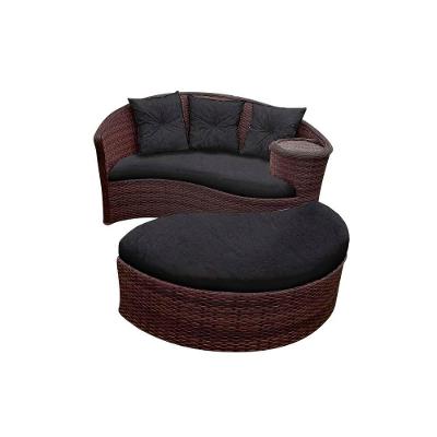 Chaise Orbit Com Puff Duna Preto