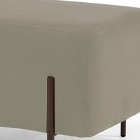 Kit 02 Puffs Retangular 90x45 D02 Veludo Bege C-309 - 3