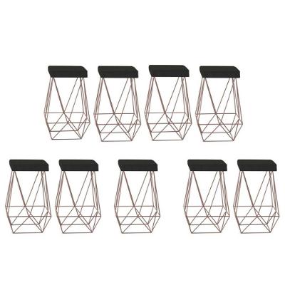 Kit 9 Puffs Luci Cor Bronze Assento Preto gatmagazine