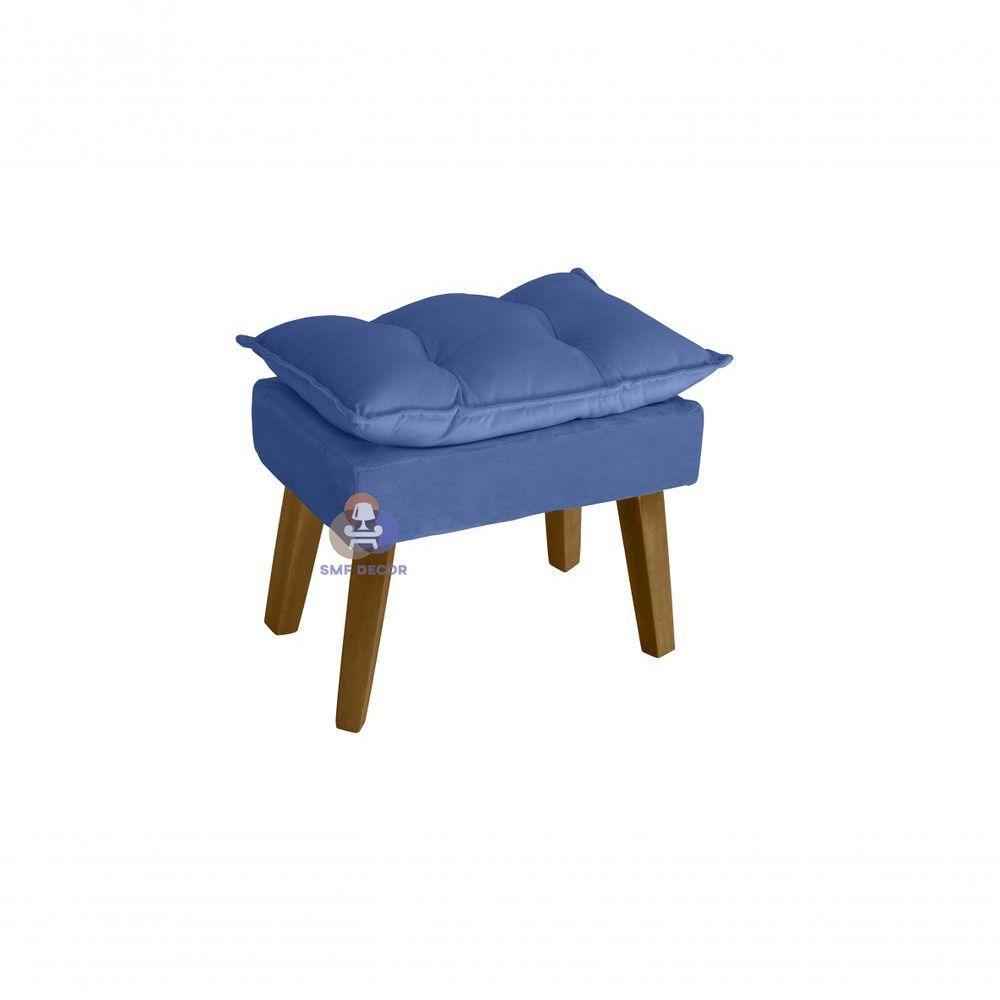 Puff Banqueta Decorativa Opala Azul Marinho - 1