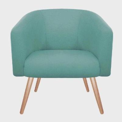Poltrona Decorativa Stella Em Suede Com Pés Palito