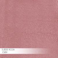 Puff Sala de Estar Base Preto Chloe Suede Rosa Gran Belo - 10