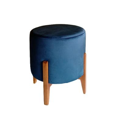 Puff Redondo Luxo Várias Cores Pés Mel 0126