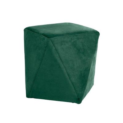 Puff Sala de Estar Blois Veludo Verde Gran Belo