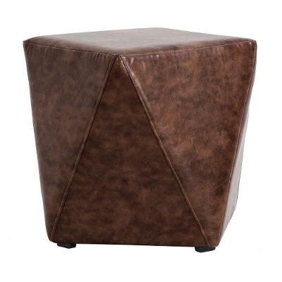 Puff Sala de Estar Blois Pvc Marrom Gran Belo