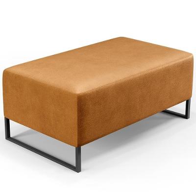 Puff Sala De Estar Cléo Base Ferro 90 Cm Couríssimo Whisky