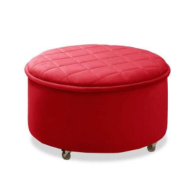 Puff Sapateira Baú Decorativo Zeus Vermelho Soft