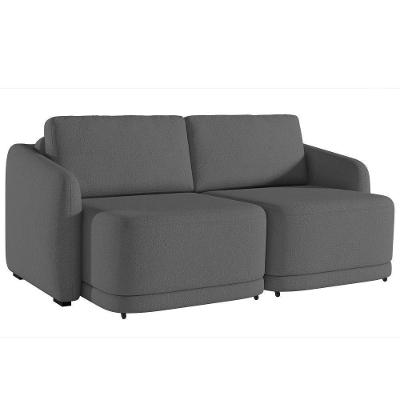 Sofá Cama Casal Para Sala 176cm Polska K04 Linho Cinza Escuro - Mpozenato