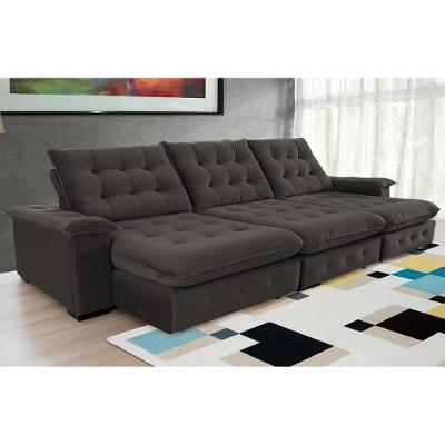 Sofá Coliseu Super Pillow 3,70m Marrom