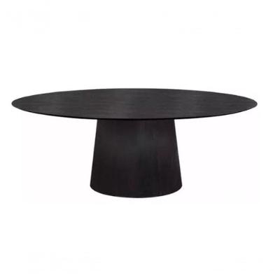 Mesa De Jantar Cone Oval 180x100cm Laca Preta