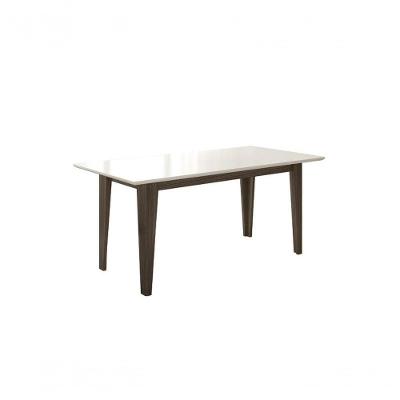 Mesa De Jantar Liz 160Cm Amêndoa/Off White - Poliman