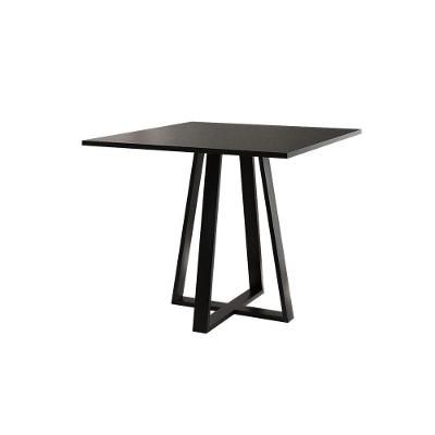 Mesa De Jantar Mônaco 90cm Preta Base Preta - Cor: Preto