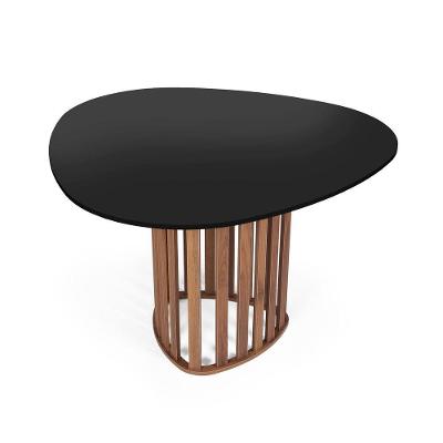 Mesa De Jantar Orgânica 4 Lugares 120x118cm Preto/noronha - Straub Web