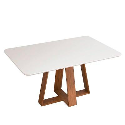Mesa De Jantar Retangular 160Cm Kiara D04 Freijó/Off White - Mpozenato
