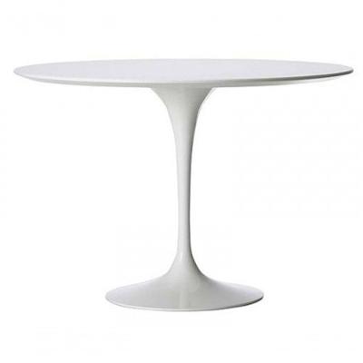 Mesa De Jantar Tulipa Saarinen Redonda 70 Cm Laqueada Cor Branco