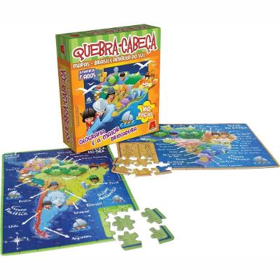 Quebra-cabeças - Mapas - 80 Peças Cada - Algazarra