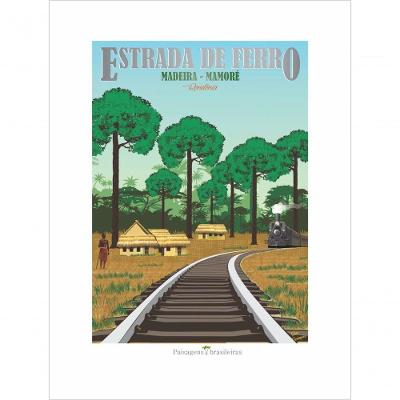 Quebra Cabeça 98 X 70cm 1014 Peças - Ferrovia Madeira Mamoré