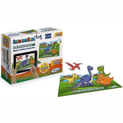 Interactive Play Fofossauros - 100 Peças - Madeira - Multicolorido - 53254 - Xalingo