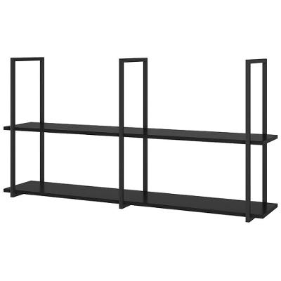 Prateleira Teto E Parede Estilo Industrial Aurum Preto Dhom Preto