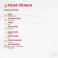 Mesa Para Sala De Jantar Liz 120cm Em Mdf E Vidro Grafite/ Imbuia/ Serig. Grafite - 2