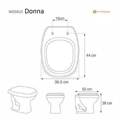 Tampa De Vaso Laqueado Com Amortecedor Branco