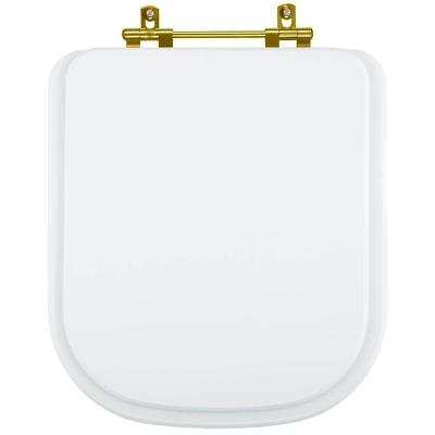 Tampa De Vaso Axis Branco Para Bacia Deca Ferragem Dourada