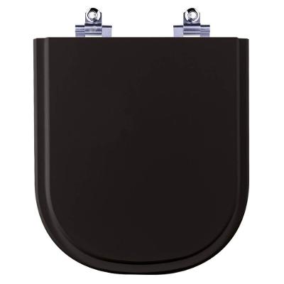 Tampa De Vaso Com Amortecedor Square Preto Para Lorenzetti