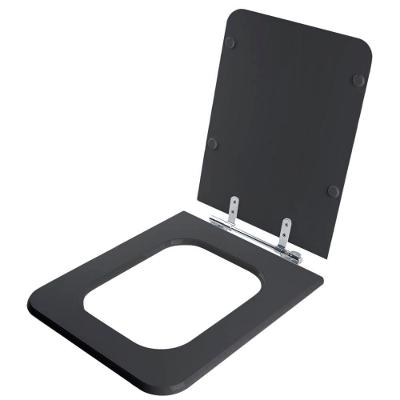 Tampa De Vaso Square Ambar (Cinza Escuro) Para Bacia Incepa