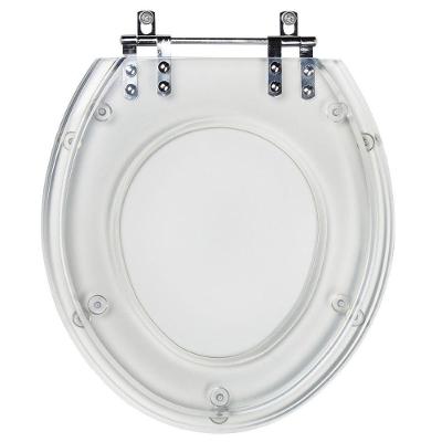 Assento Sanitário Poliester Oval Acrilico Transparente