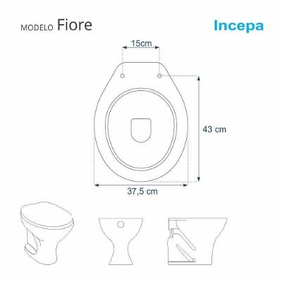 Assento Sanitário Almofadado Fiore Branco Para Vaso Incepa