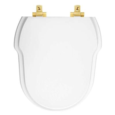 Assento Sanitário Laqueado Soft Close Hampton Branco Para Vaso Incepa Com Ferragem Dourada