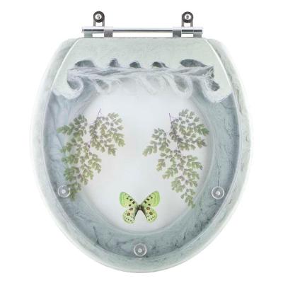 Tampa De Vaso Poliéster Decorada Borboleta Oval Verde Claro Para Todos Os Fabricantes