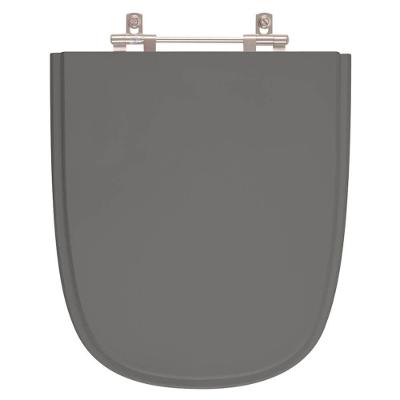 Tampa De Vaso Poliester Ibiza Cinza Escuro Para Bacia 6Lpf