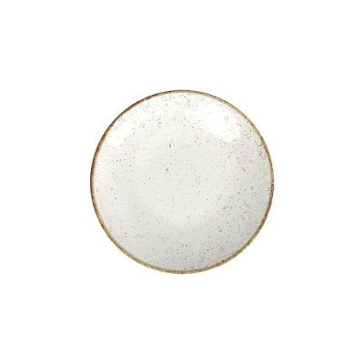Prato Sobremesa Tramontina Rústico Marrom Em Porcelana Decorada 21 Cm Tramontina