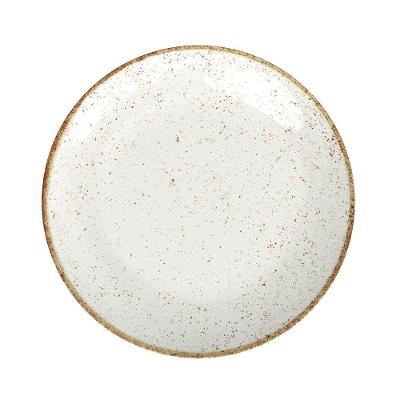 Prato Raso Tramontina Rústico Marrom Em Porcelana Decorada 28 Cm Tramontina