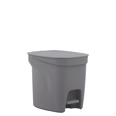 Lixeira Tramontina Compact 7l Em Polipropileno Cinza Com Haste Em Aço Galvanizado Tramontina
