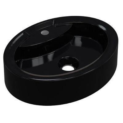 Cuba Pia De Apoio Para Banheiro Oval Ox 43 C08 Preto