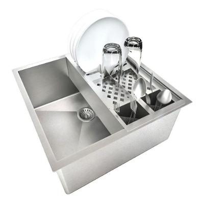 Cuba 40X40 Inox 304 Canal Calha Escorredor C/Válvula