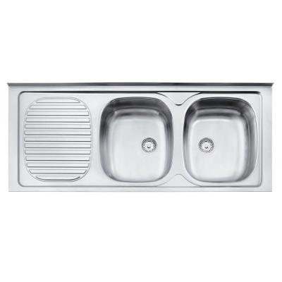 Pia De Apoio Tramontina Stratta 2C 34 Dx 120 X 50 Cm 2 Cubas